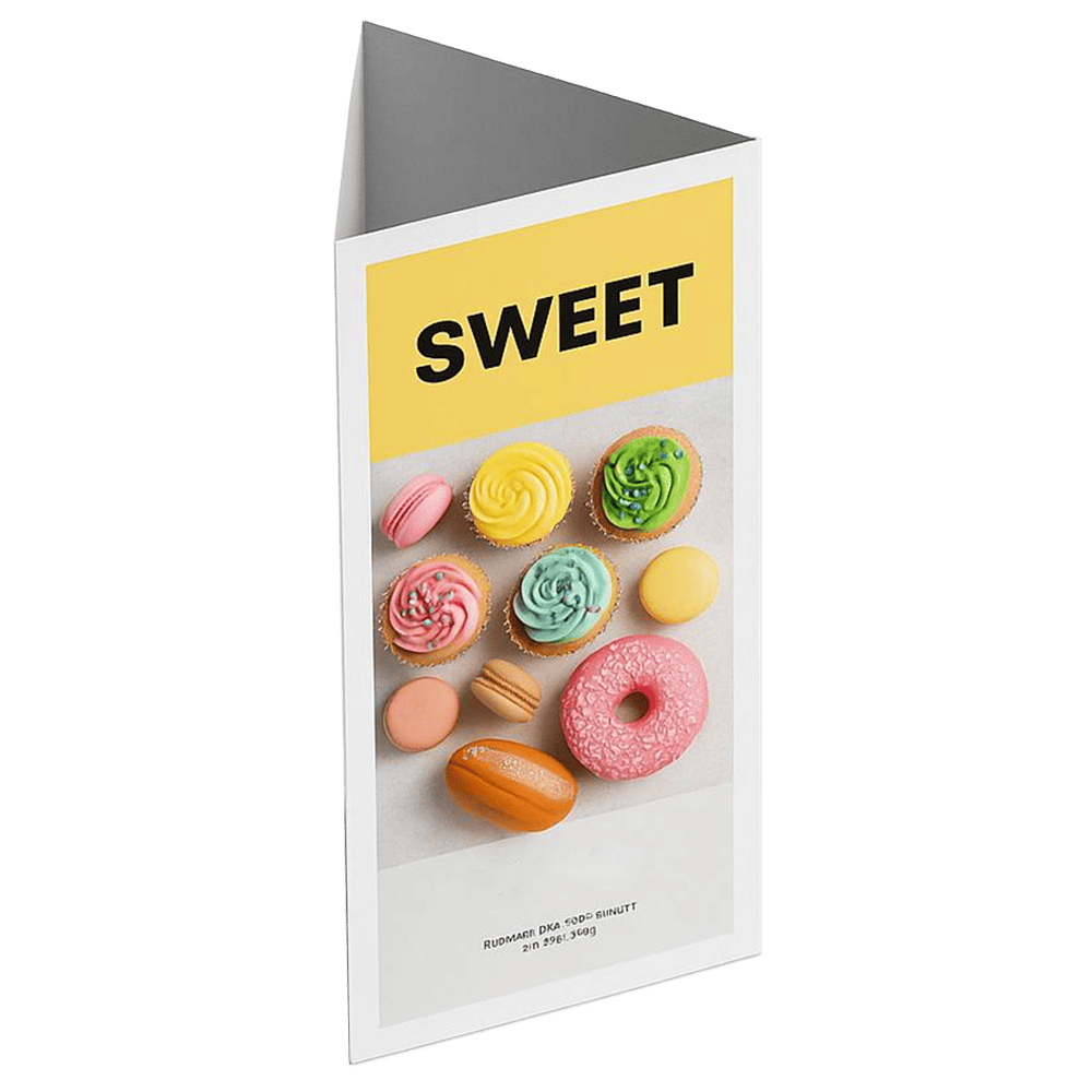 Тейбл-тент Тейбл-тент Sweet A5 из дизайнерского картона для меню и акций